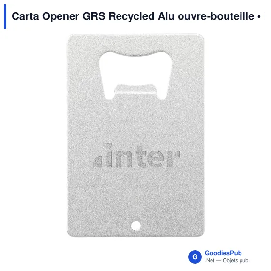 Décapsuleur personnalisable en aluminium recyclé avec logo - Carta Opener GRS - Image 9