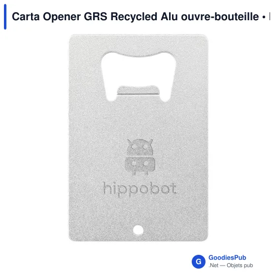 Décapsuleur personnalisable en aluminium recyclé avec logo - Carta Opener GRS - Image 10