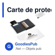 Carte de protection anti-RFID personnalisable en PVC avec logo - Anti-RFID - Miniature 1