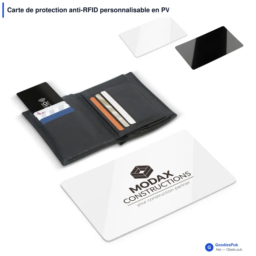 Carte de protection anti-RFID personnalisable en PVC avec logo - Anti-RFID - Image 1