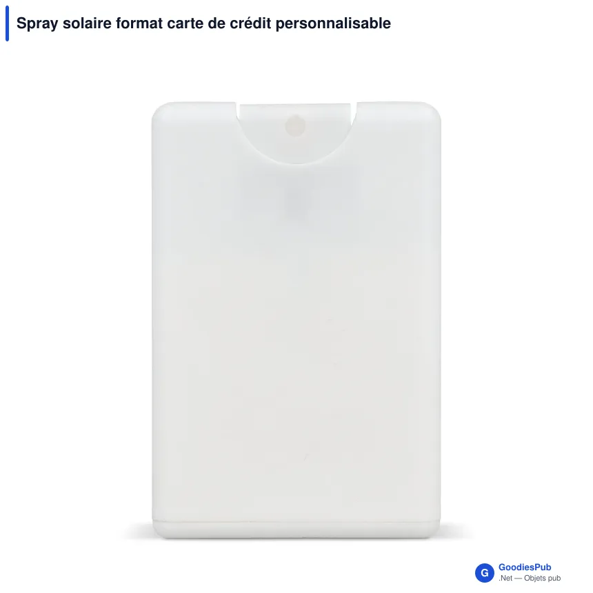 Spray solaire format carte de crédit personnalisable SPF 30 avec logo - Recyclé - Image 2