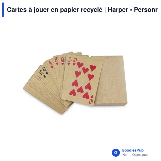 Cartes à jouer en papier recyclé | Harper - Image 1
