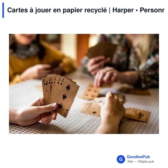 Cartes à jouer en papier recyclé | Harper - Image 2