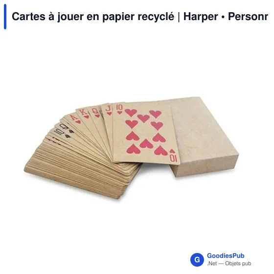 Cartes à jouer en papier recyclé | Harper - Image 3