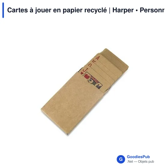 Cartes à jouer en papier recyclé | Harper - Image 4