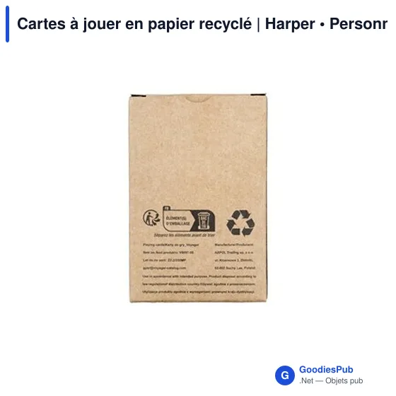 Cartes à jouer en papier recyclé | Harper - Image 5