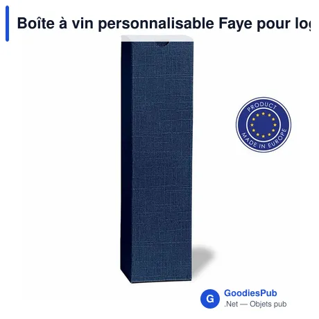 Boîte à vin personnalisable Faye pour logo - Packaging élégant