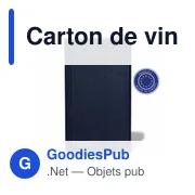 Carton de vin personnalisable pour 2 bouteilles avec logo | Reid - Miniature 1