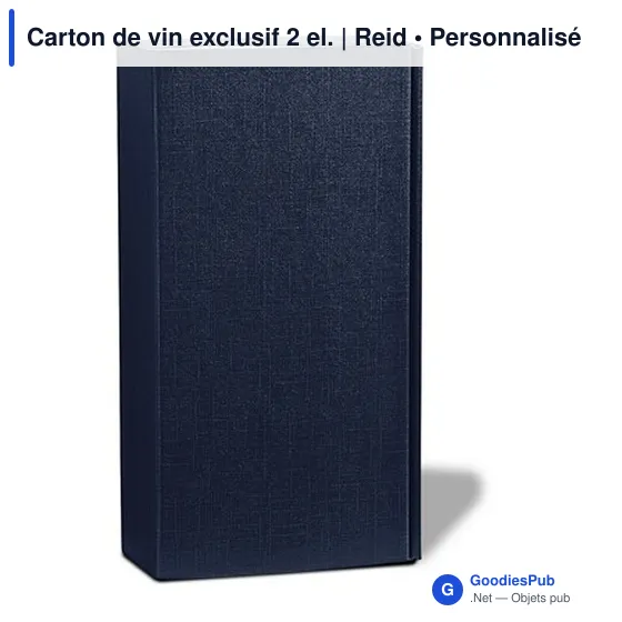 Carton de vin personnalisable pour 2 bouteilles avec logo | Reid - Image 2
