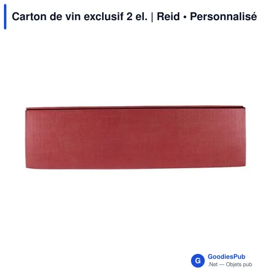 Carton de vin personnalisable pour 2 bouteilles avec logo | Reid - Image 11
