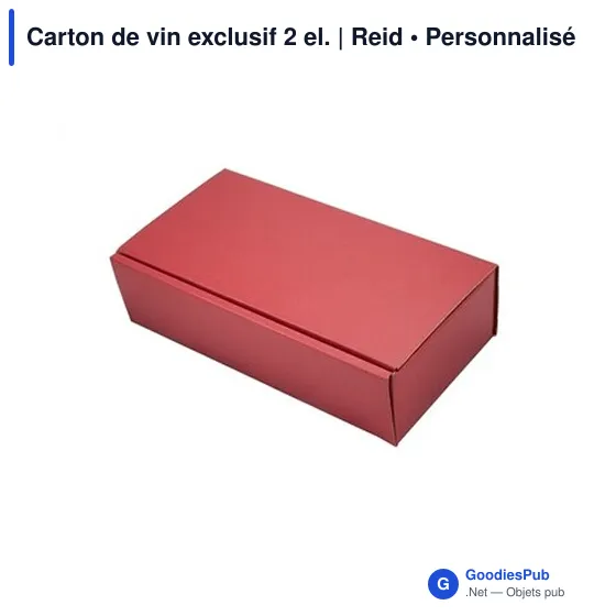 Carton de vin personnalisable pour 2 bouteilles avec logo | Reid - Image 6