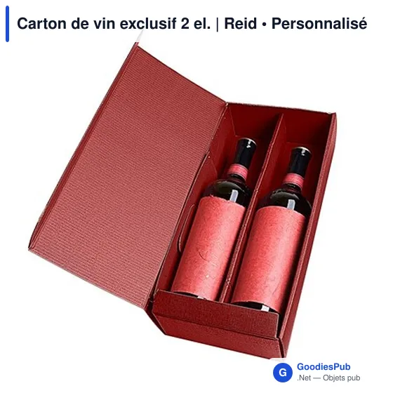 Carton de vin personnalisable pour 2 bouteilles avec logo | Reid - Image 7