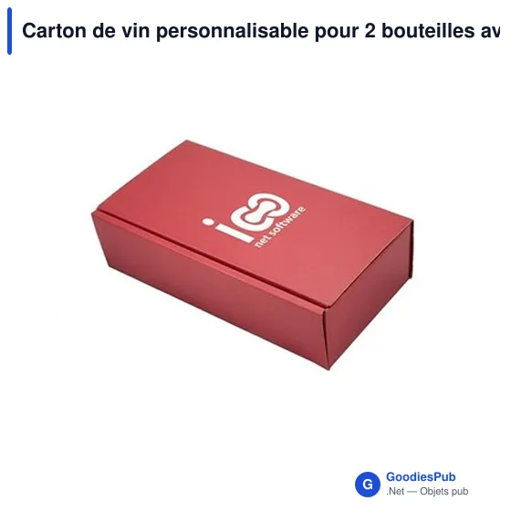Carton de vin personnalisable pour 2 bouteilles avec logo | Reid - Image 9