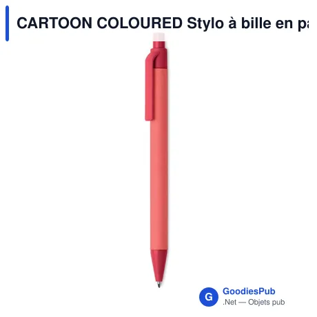 CARTOON COLOURED Stylo à bille en papier/maïs