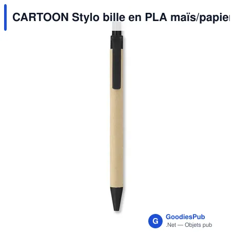 CARTOON Stylo bille en PLA maïs/papier
