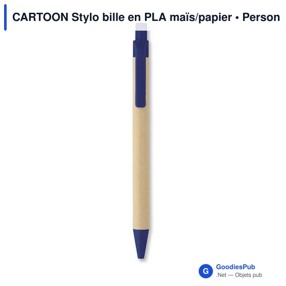 CARTOON Stylo bille en PLA maïs/papier - Image 2