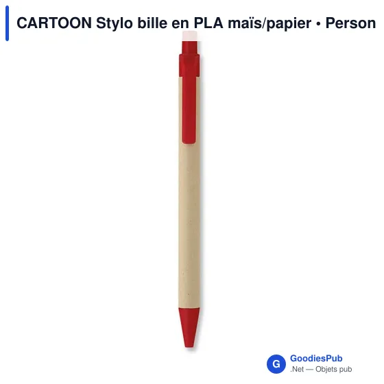 CARTOON Stylo bille en PLA maïs/papier - Image 3