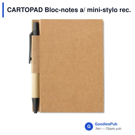 CARTOPAD Bloc-notes a/ mini-stylo rec.