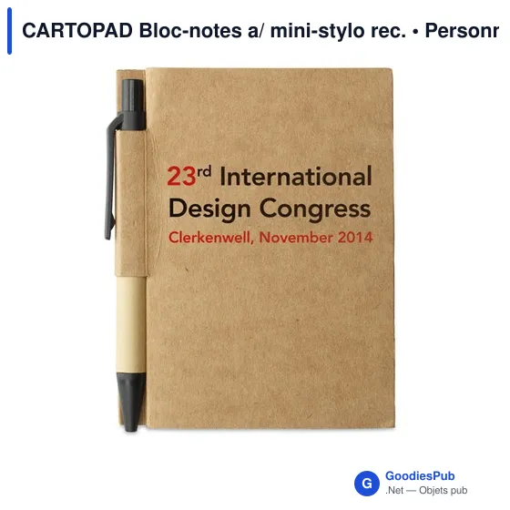 CARTOPAD Bloc-notes a/ mini-stylo rec. - Image 4