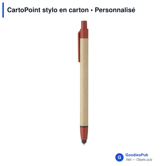 Stylo bille en carton personnalisable avec logo - CartoPoint - Image 2