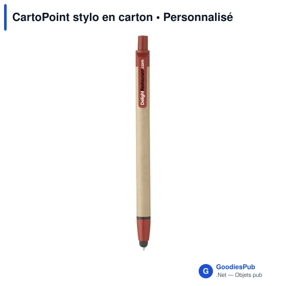 Stylo bille en carton personnalisable avec logo - CartoPoint - Image 4