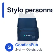 Stylo personnalisé avec logo entreprise polyester recyclé bleu - Miniature 10