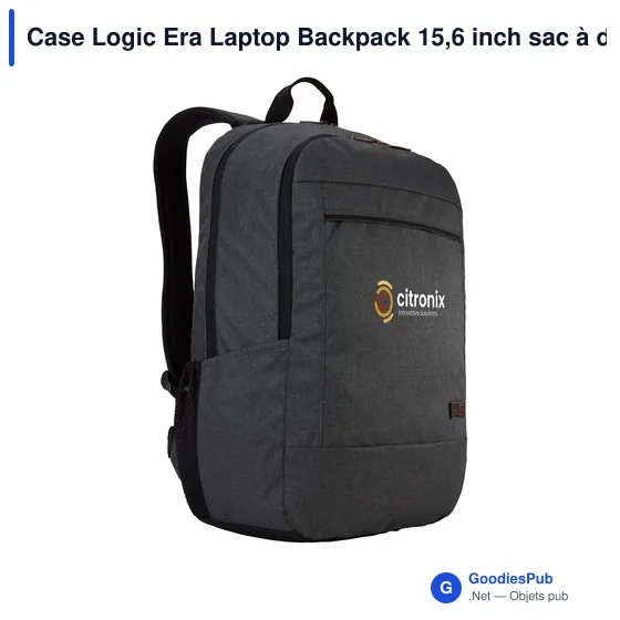 Sac à dos professionnel personnalisable pour ordinateur avec logo - Case Logic Era - Image 2