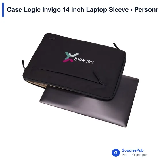 Housse pour ordinateur portable personnalisable Case Logic Invigo 14 poucesavec logo - Image 2