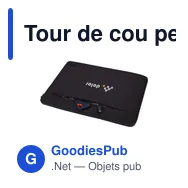 Tour de cou personnalisé avec logo entreprise polyester recyclé noir - Miniature 3