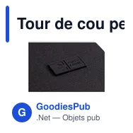 Tour de cou personnalisé avec logo entreprise polyester recyclé noir - Miniature 4