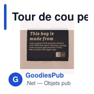 Tour de cou personnalisé avec logo entreprise polyester recyclé noir - Miniature 5