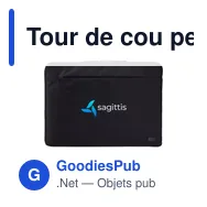 Tour de cou personnalisé avec logo entreprise polyester recyclé noir - Miniature 6