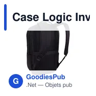 Case Logic Invigo Backpack 15,6 inch personnalisé avec logo entreprise polyester - Miniature 1