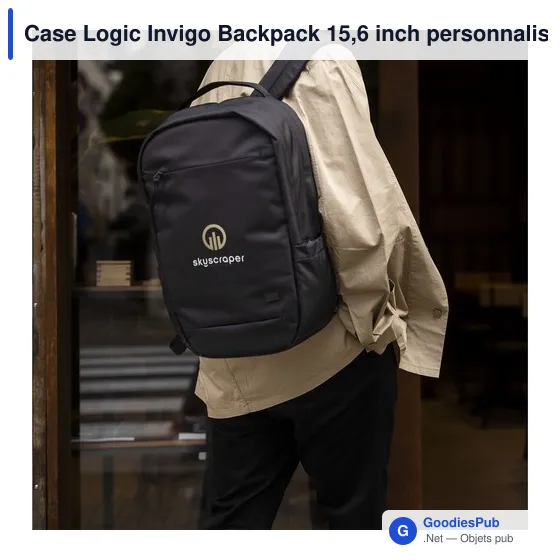 Case Logic Invigo Backpack 15,6 inch personnalisé avec logo entreprise polyester - Image 11