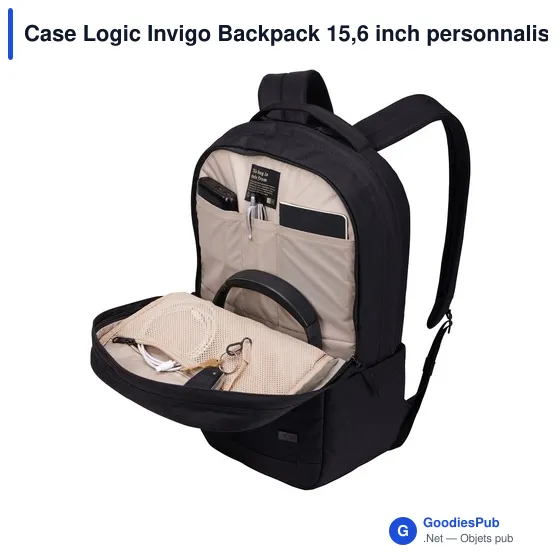 Case Logic Invigo Backpack 15,6 inch personnalisé avec logo entreprise polyester - Image 3