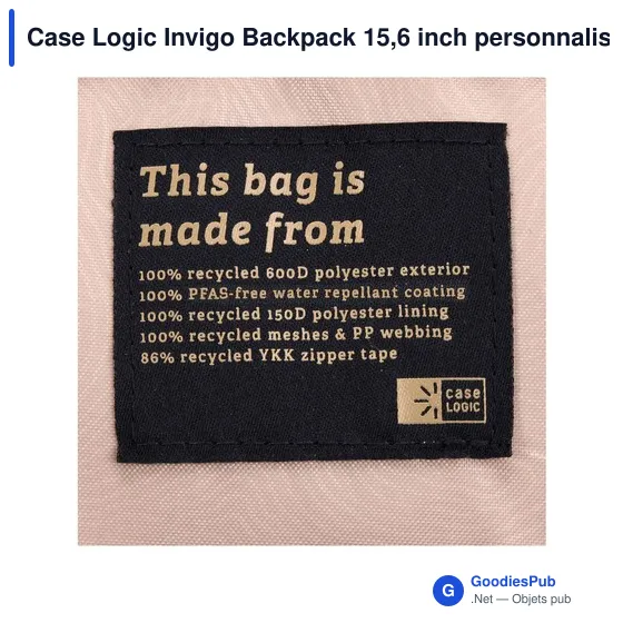 Case Logic Invigo Backpack 15,6 inch personnalisé avec logo entreprise polyester - Image 9