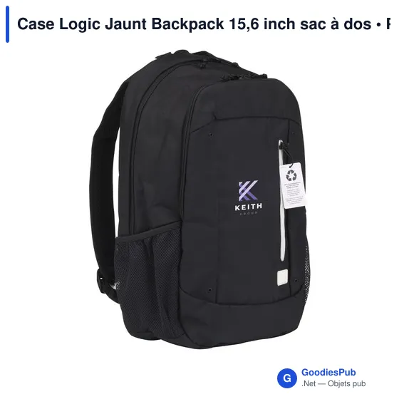 Gourde personnalisée avec logo entreprise polyester recyclé noir - Image 5