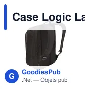 Sac à dos ordinateur personnalisable Case Logic 17p avec logo - Miniature 1