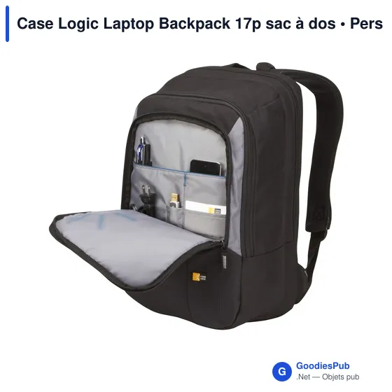 Sac à dos ordinateur personnalisable Case Logic 17p avec logo - Image 3