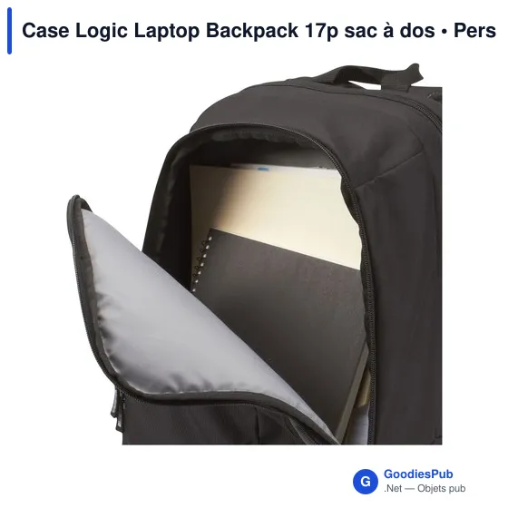 Sac à dos ordinateur personnalisable Case Logic 17p avec logo - Image 4