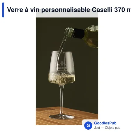 Verre à vin personnalisable Caselli 370 ml avec logo