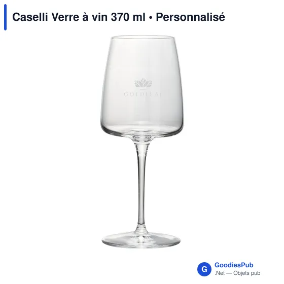 Verre à vin personnalisable Caselli 370 ml avec logo - Image 3