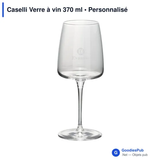 Verre à vin personnalisable Caselli 370 ml avec logo - Image 4