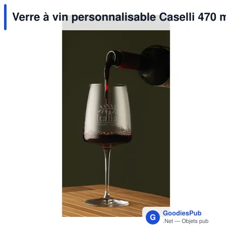 Verre à vin personnalisable Caselli 470 ml avec logo