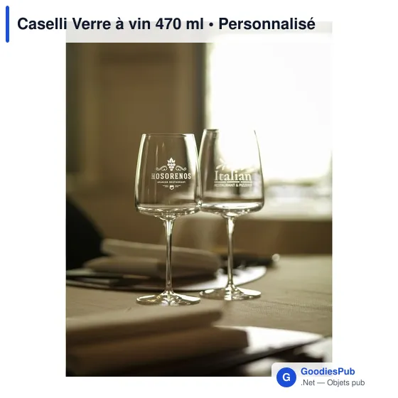 Verre à vin personnalisable Caselli 470 ml avec logo - Image 2