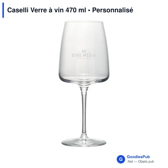 Verre à vin personnalisable Caselli 470 ml avec logo - Image 3