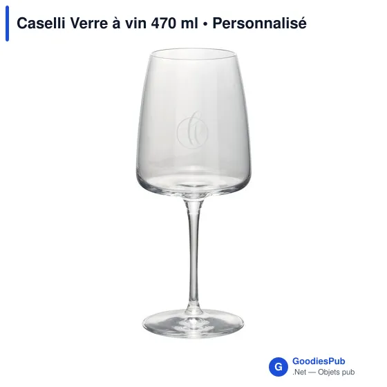 Verre à vin personnalisable Caselli 470 ml avec logo - Image 4