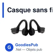 Casque sans fil à conduction osseuse personnalisable avec logo - Jasmine - Miniature 4