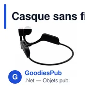 Casque sans fil à conduction osseuse personnalisable avec logo - Jasmine - Miniature 5
