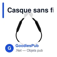 Casque sans fil à conduction osseuse personnalisable avec logo - Jasmine - Miniature 6